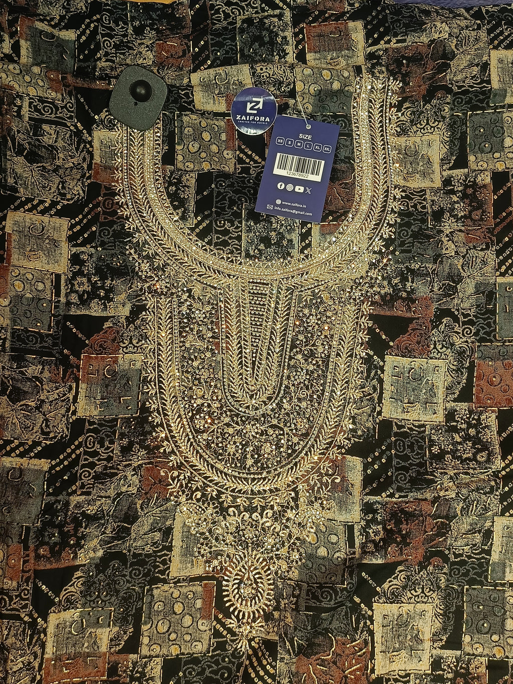 Black fancy cotton suit