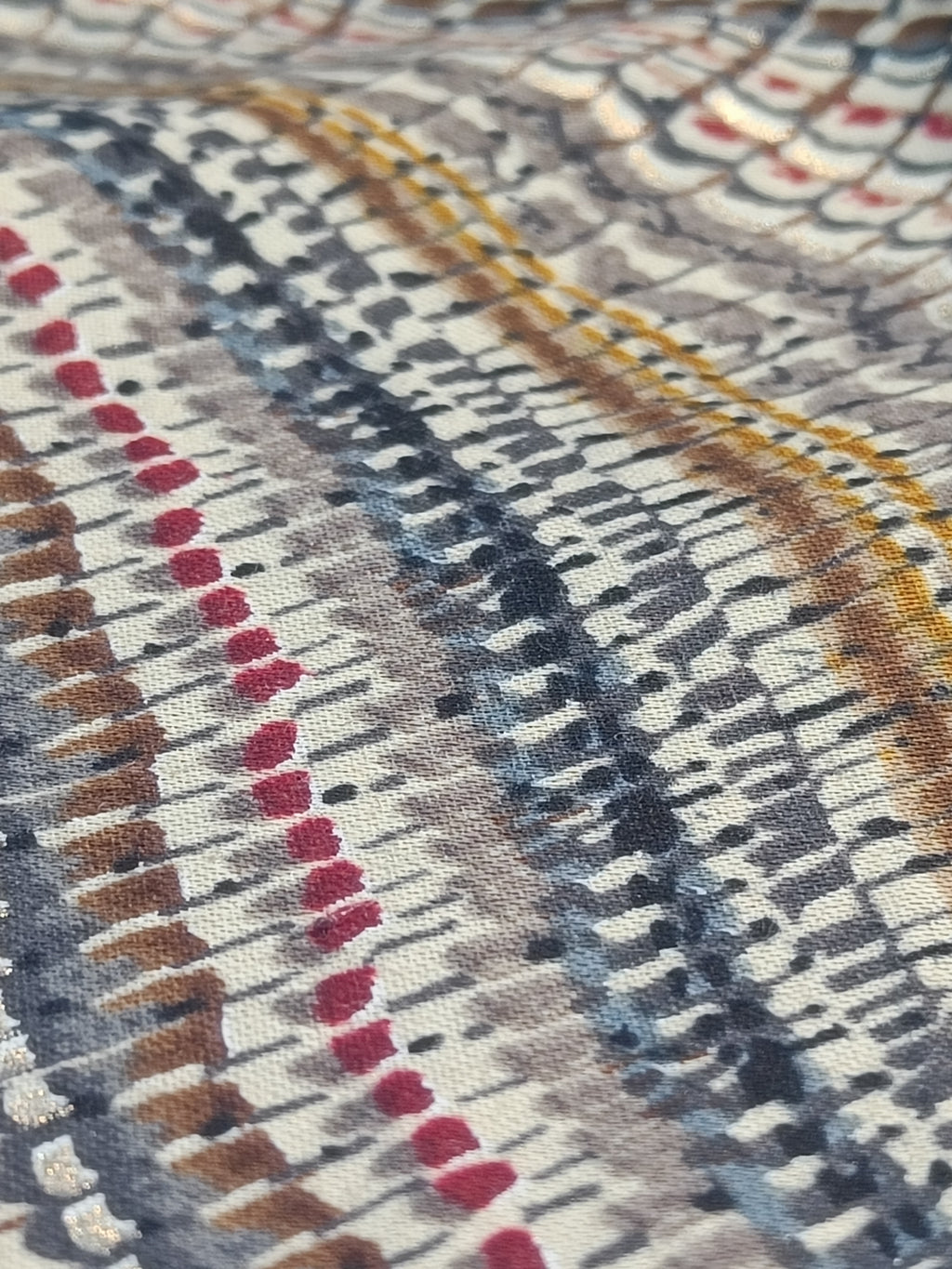 Black and colourful combination cotton suit