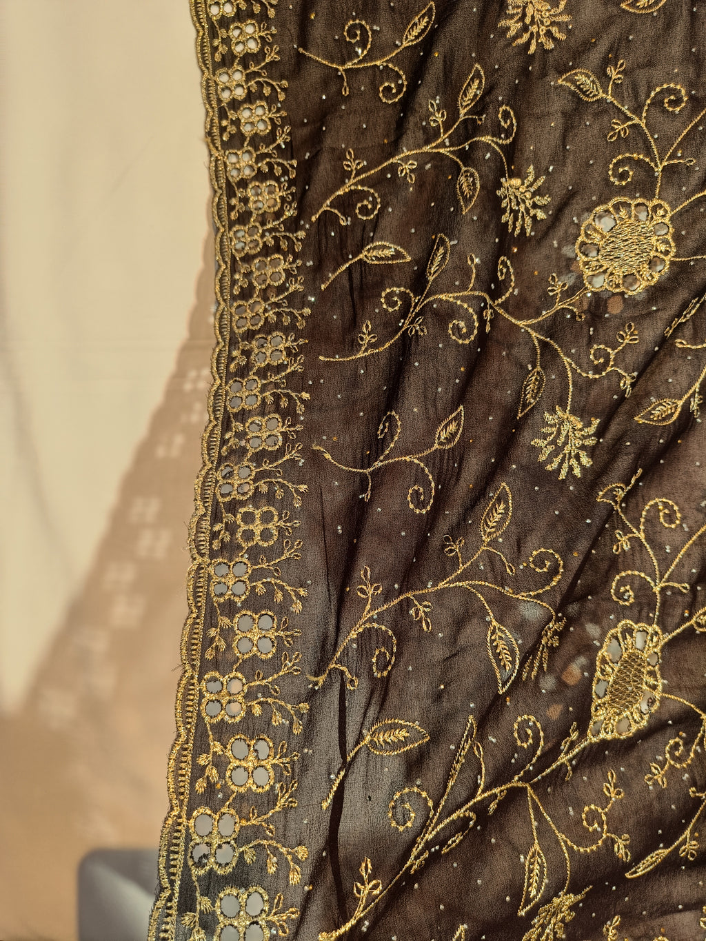 Fancy georgette boring work