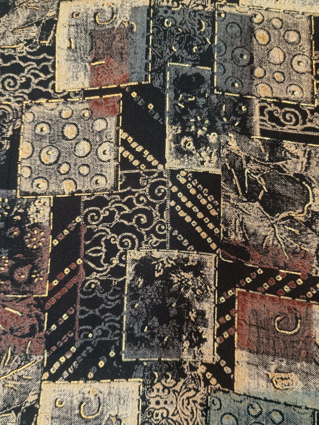 Black fancy cotton suit