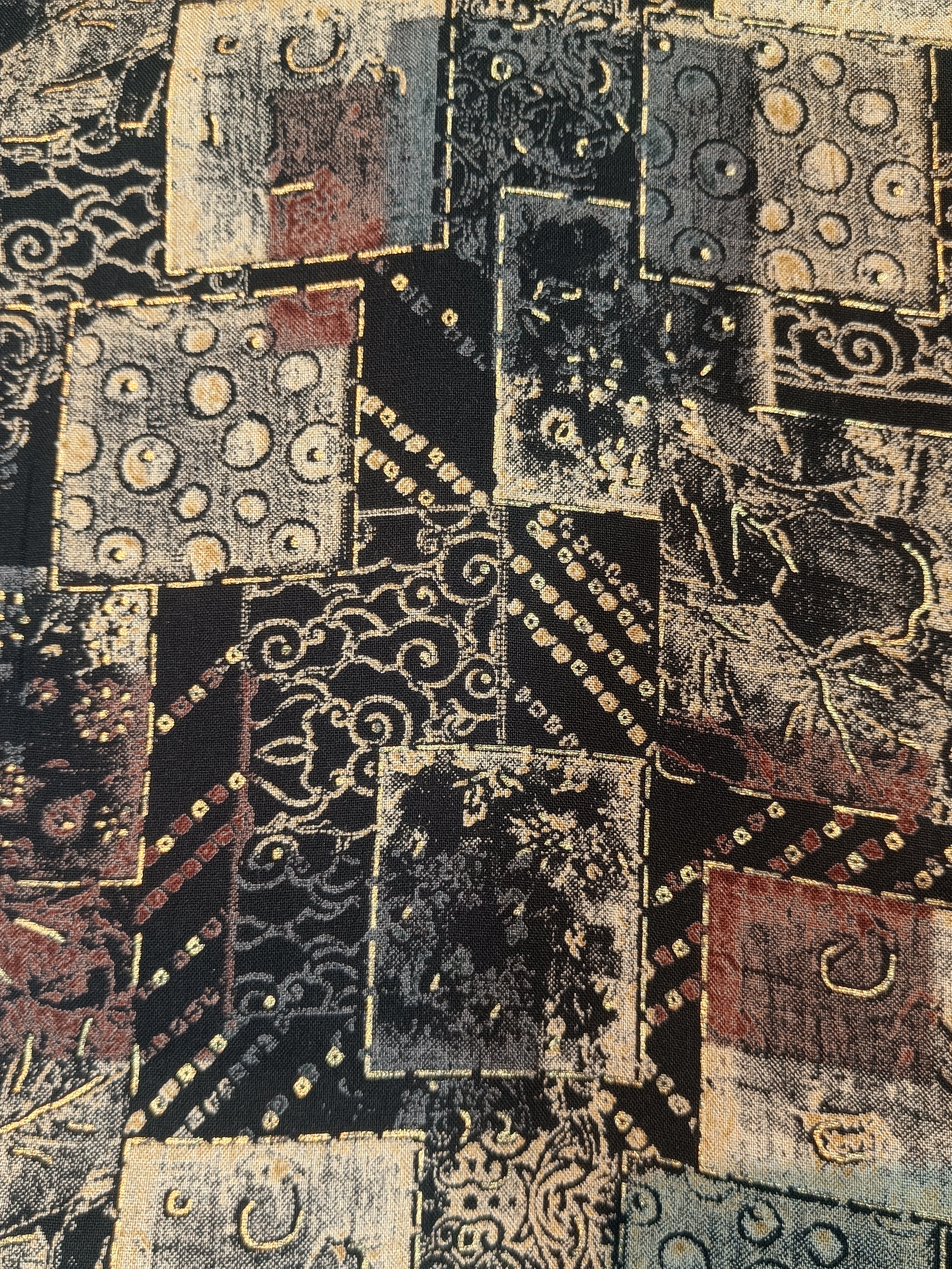 Black fancy cotton suit