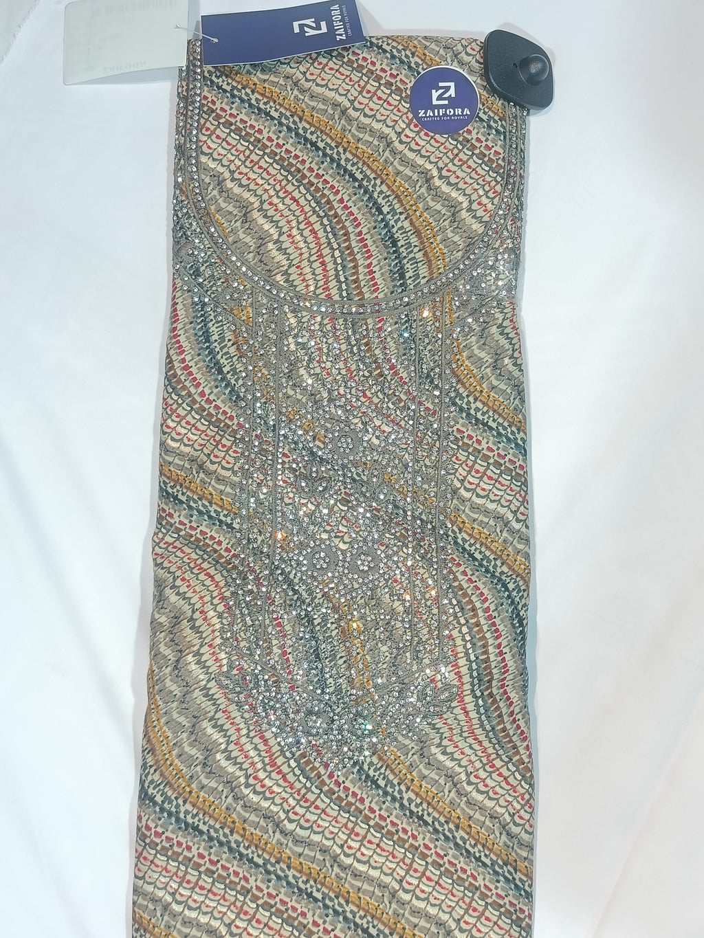 Black and colourful combination cotton suit