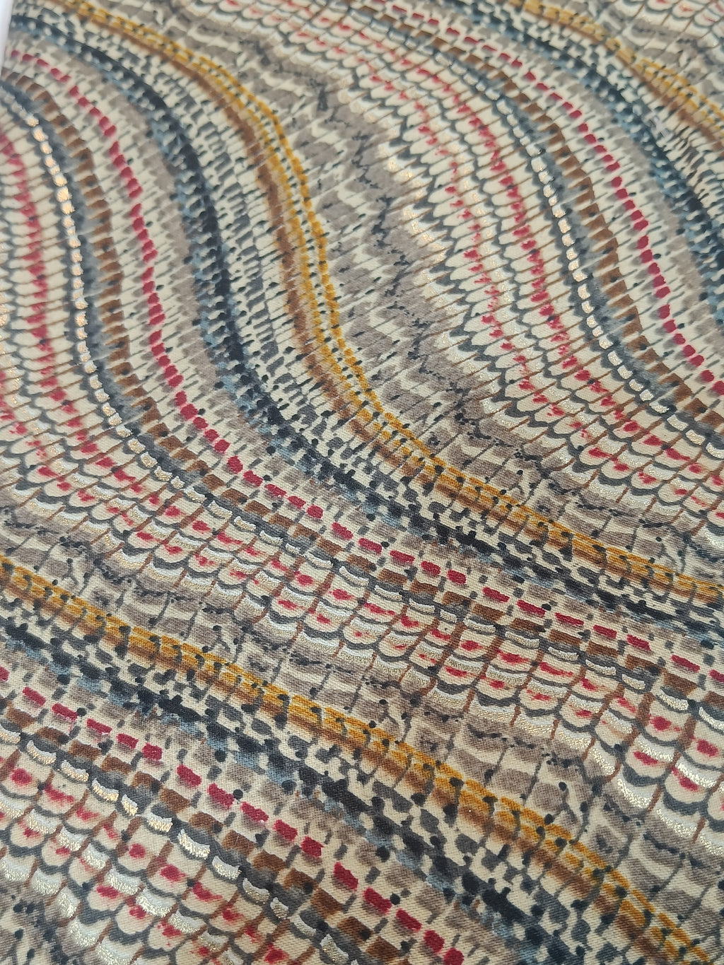 Black and colourful combination cotton suit