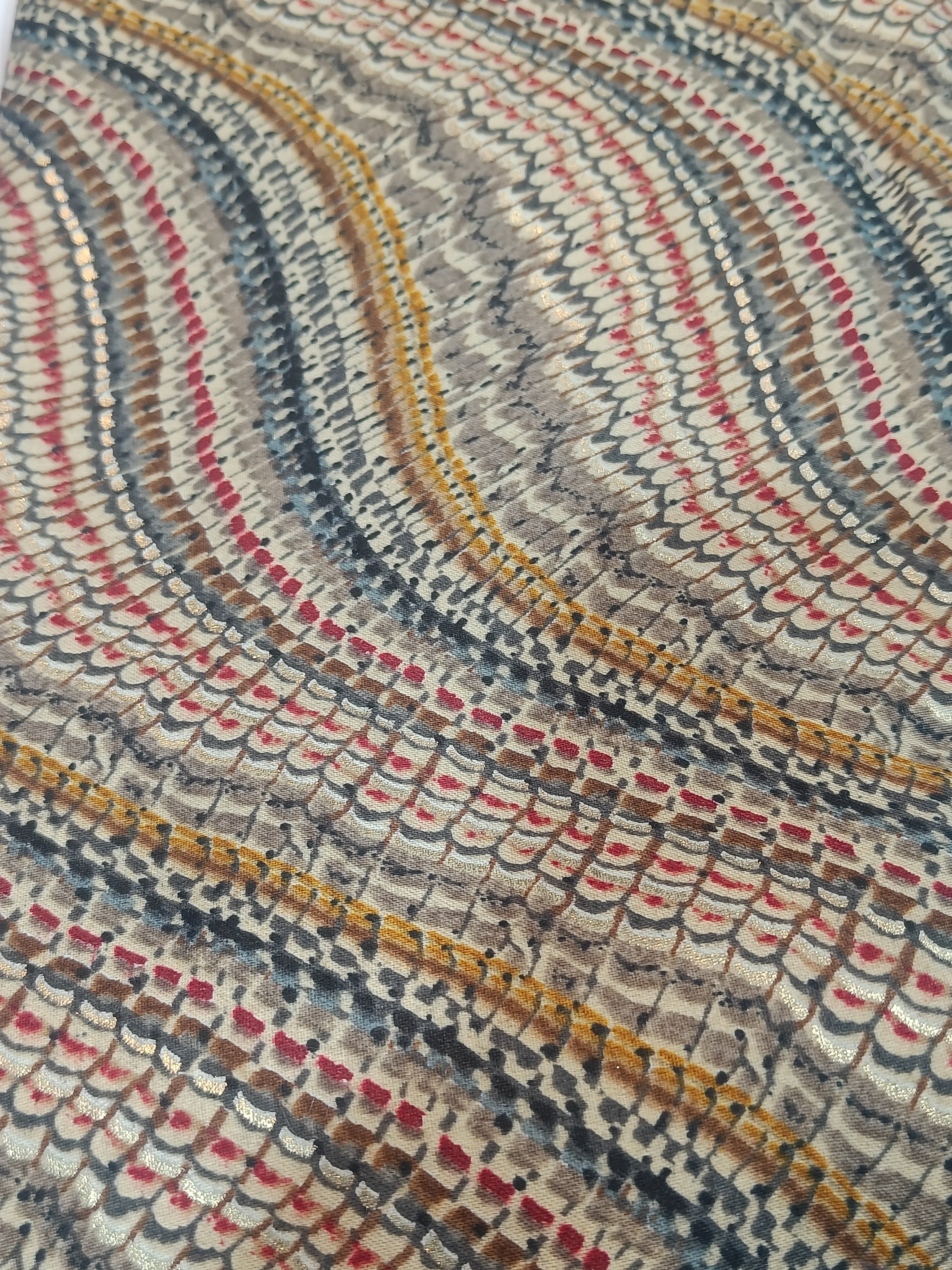 Black and colourful combination cotton suit