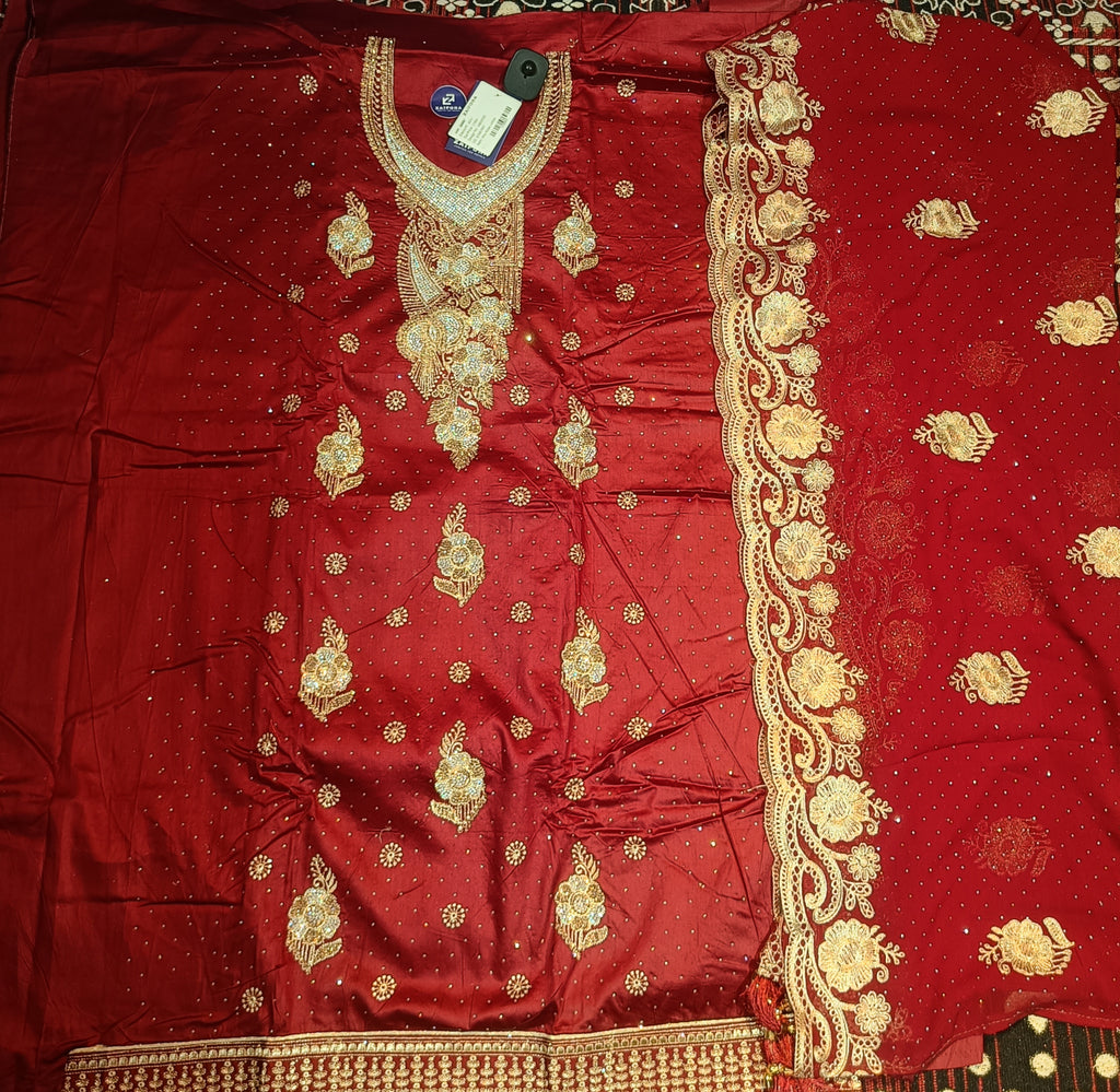 Jaam cotton fancy unstitched ladies Suit