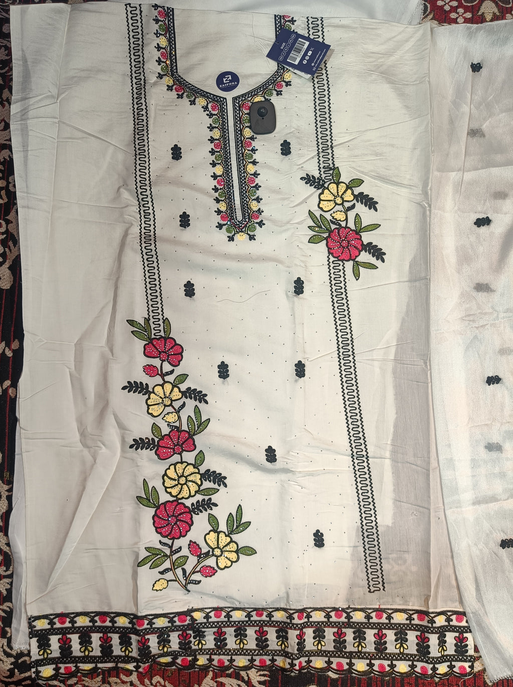 Roman silk white premium suit