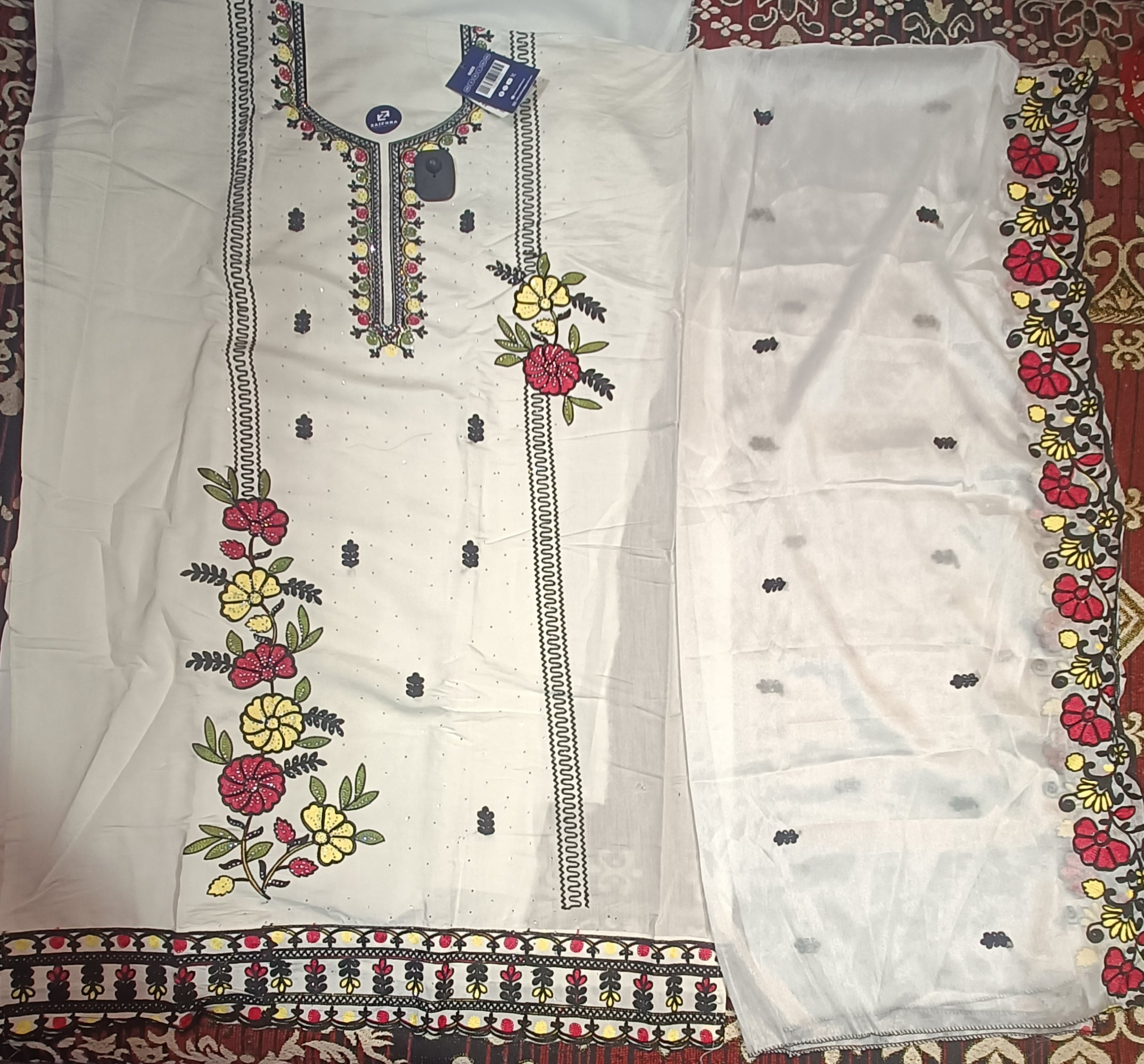 Roman silk white premium suit