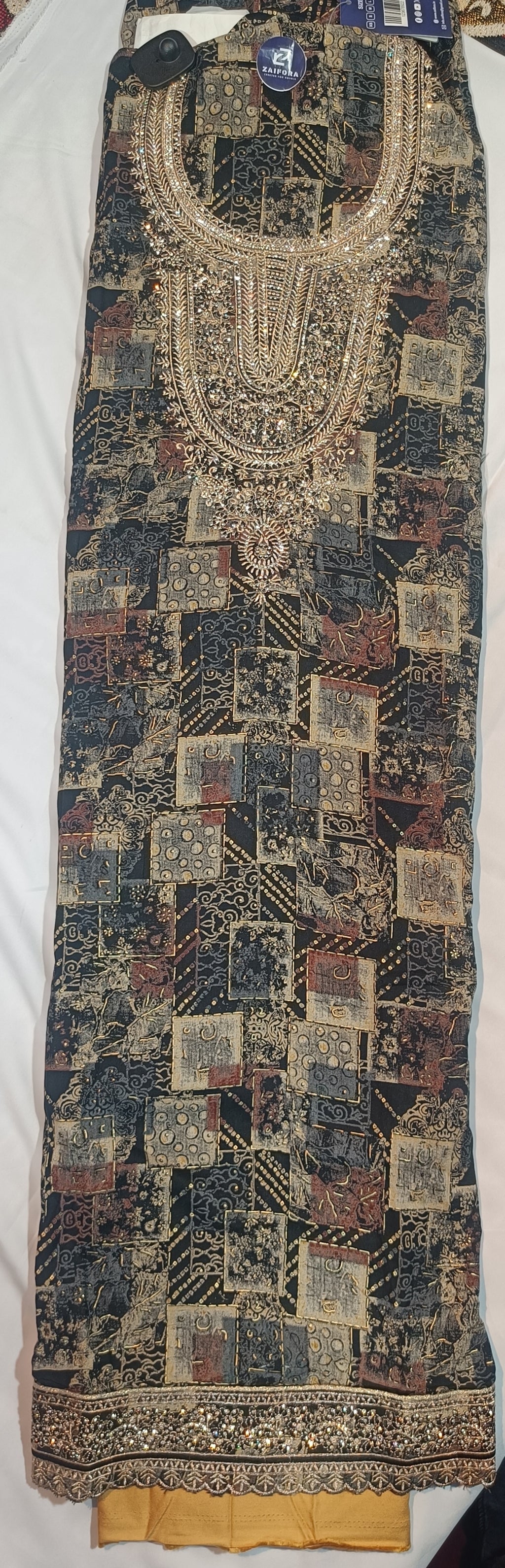 Black fancy cotton suit