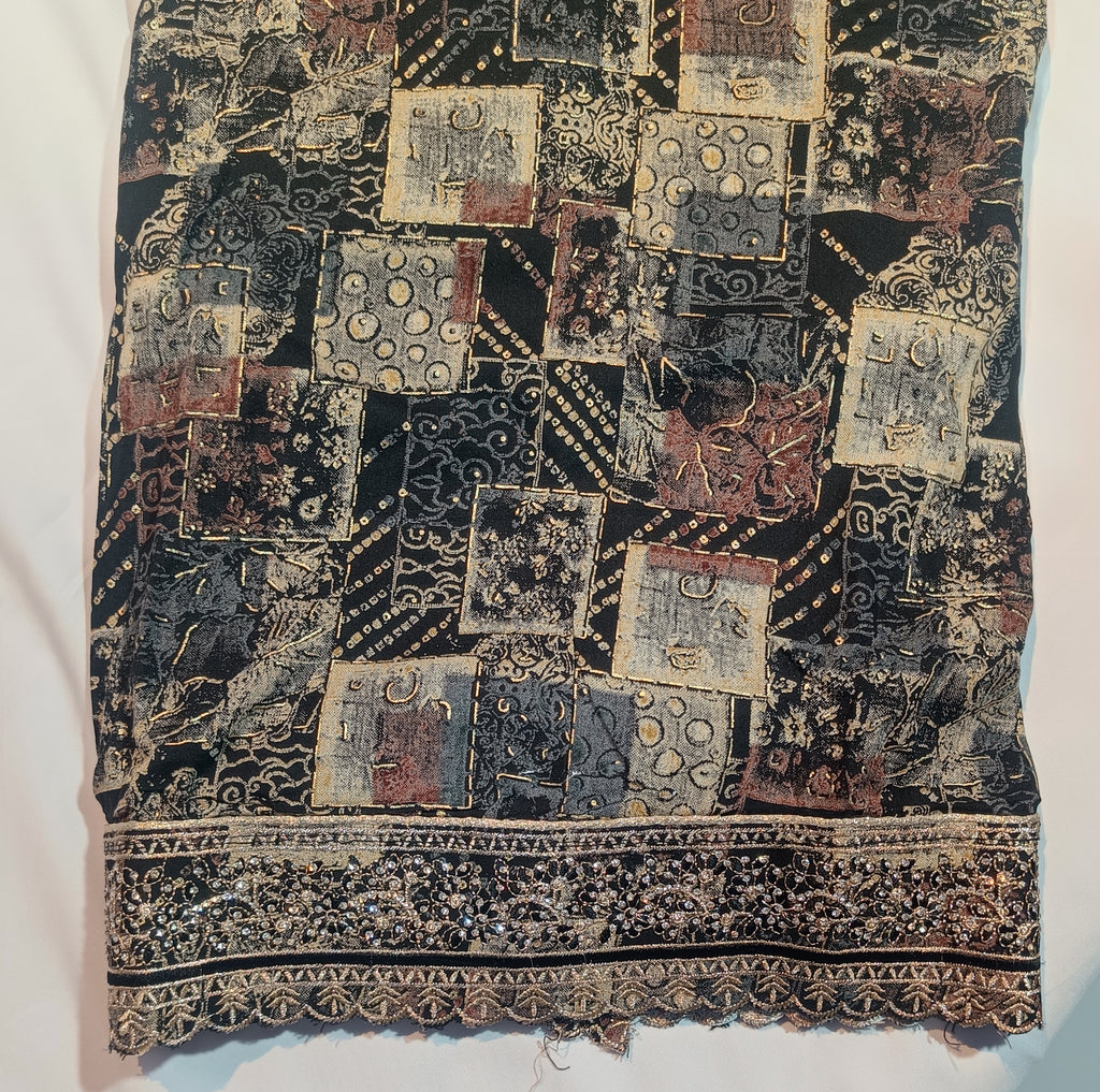 Black fancy cotton suit