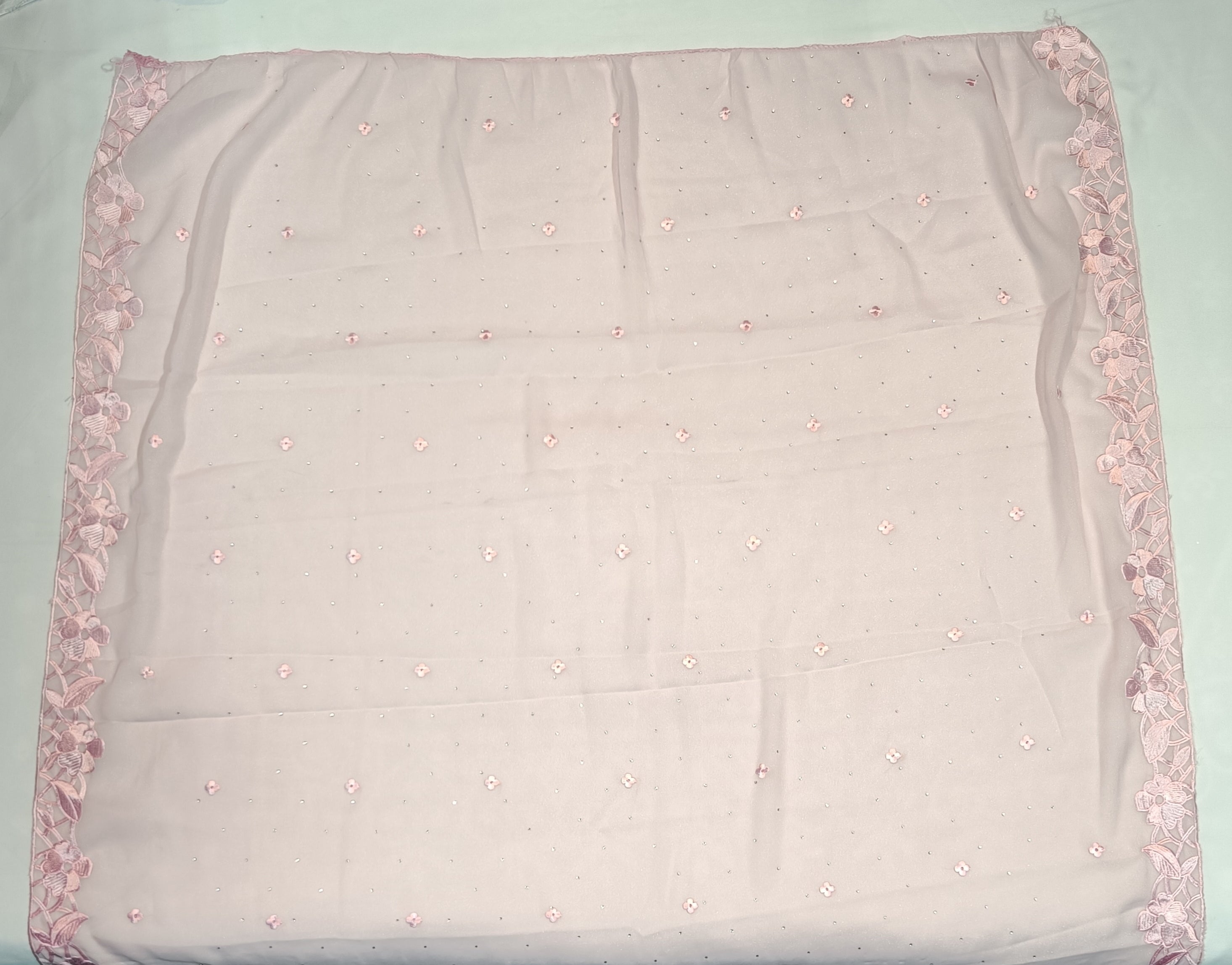 Fancy Boring work on georgette fabric