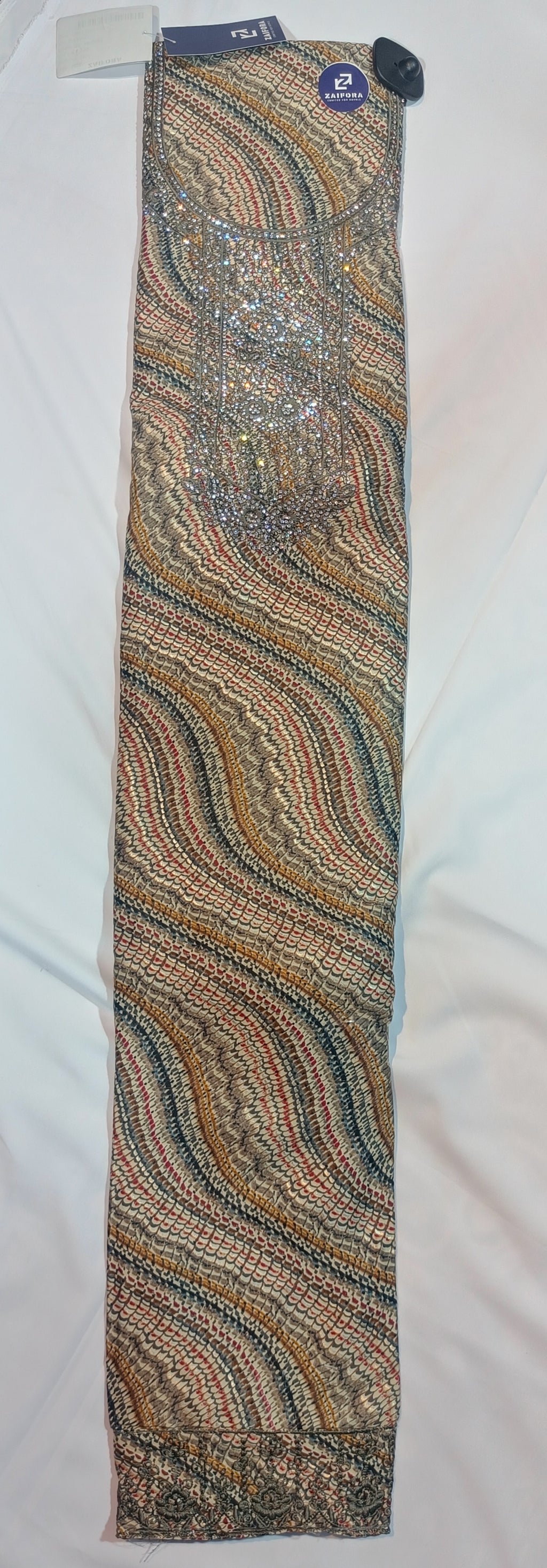 Black and colourful combination cotton suit